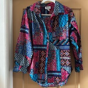 Vintage pattern button down shirt
